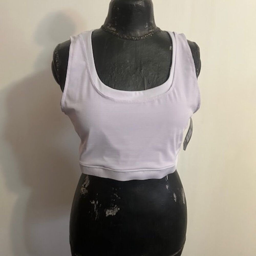 AVIA Lavendar Horizon double layer mesh razor back sport bra, size XXL(20)